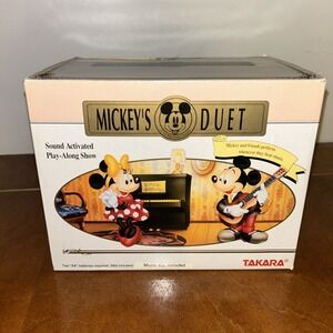 Vintage Disney Takara Sound Activated Play-Along Show - Mickeys Duet Works!